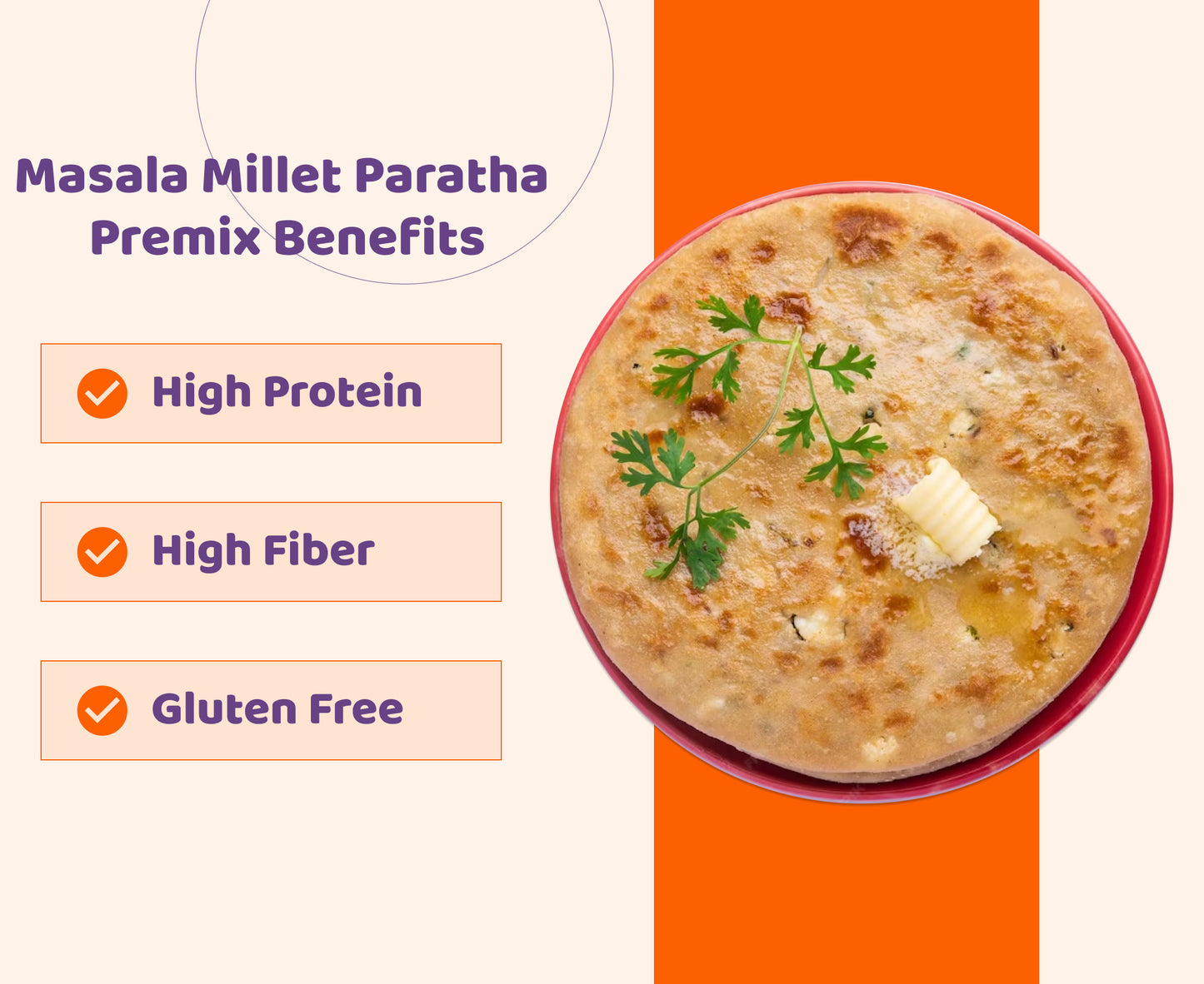 Khadyot Millet Paratha Pre-Mix | Ready to Cook Food | Healthy & Instant Breakfast |